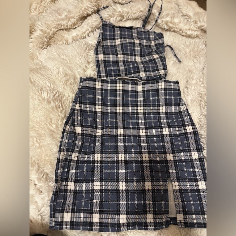 Streetwear Society Skirt and cropped backless top